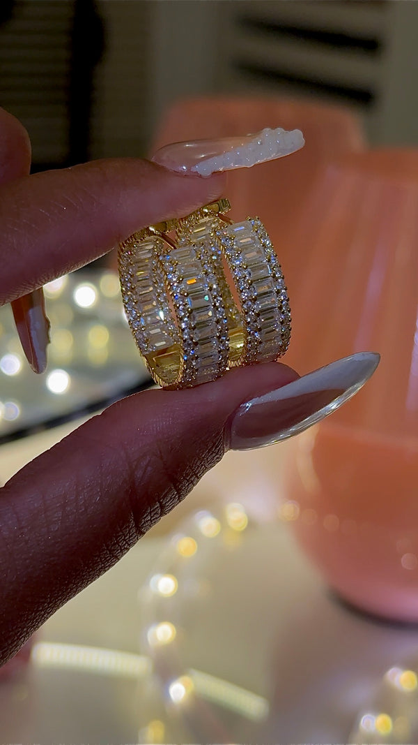 Zoe Crystal Hoops