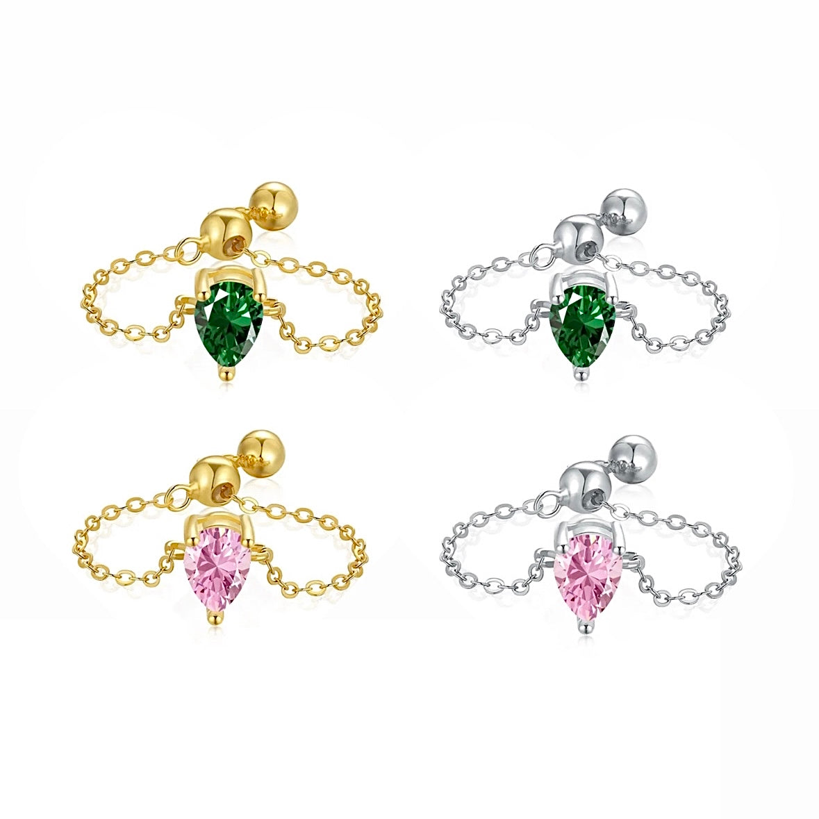 Pear Cut Adjustable Chain Ring – The Pink Vault