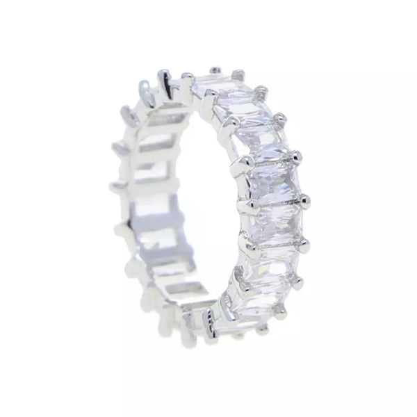 Emerald Cut Eternity Band