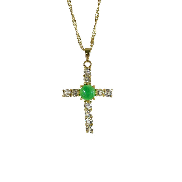 Jade Diamond Cross
