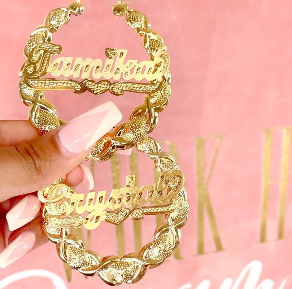 Vintage XO Bamboo Hoops